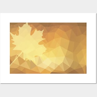 Autumn leave design or golden colours of fall season Posters and Art